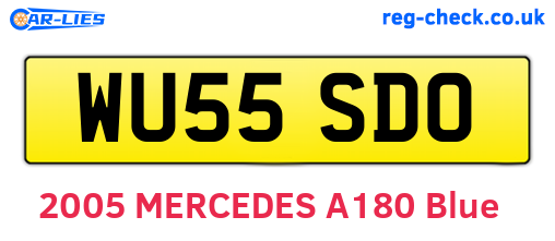 WU55SDO are the vehicle registration plates.