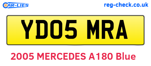 YD05MRA are the vehicle registration plates.