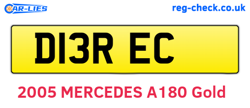 D13REC are the vehicle registration plates.