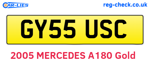 GY55USC are the vehicle registration plates.