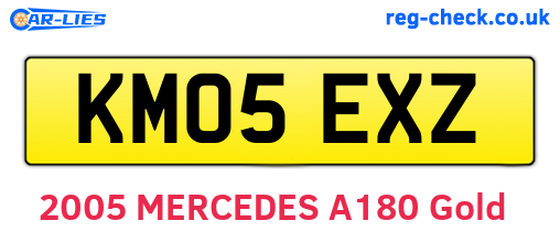 KM05EXZ are the vehicle registration plates.