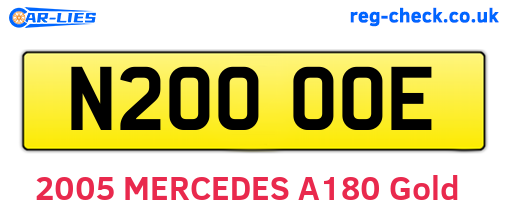 N200OOE are the vehicle registration plates.