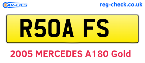 R50AFS are the vehicle registration plates.