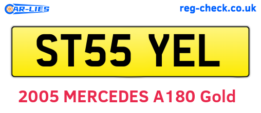 ST55YEL are the vehicle registration plates.