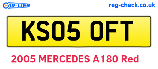 KS05OFT are the vehicle registration plates.