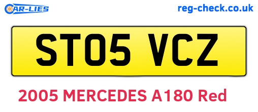 ST05VCZ are the vehicle registration plates.