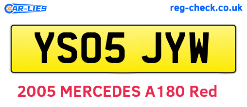 YS05JYW are the vehicle registration plates.