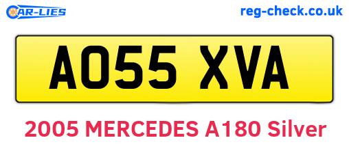 AO55XVA are the vehicle registration plates.