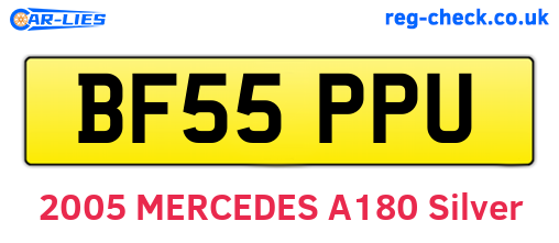 BF55PPU are the vehicle registration plates.