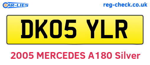 DK05YLR are the vehicle registration plates.