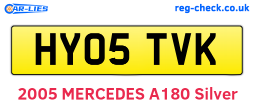 HY05TVK are the vehicle registration plates.