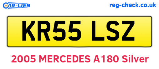 KR55LSZ are the vehicle registration plates.
