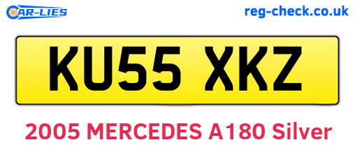 KU55XKZ are the vehicle registration plates.