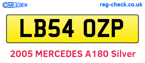 LB54OZP are the vehicle registration plates.