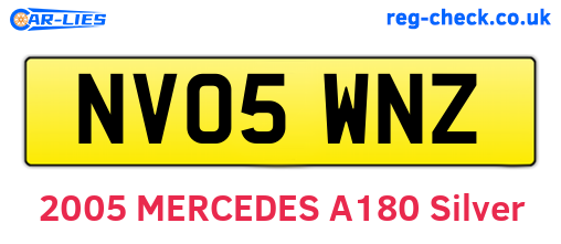 NV05WNZ are the vehicle registration plates.