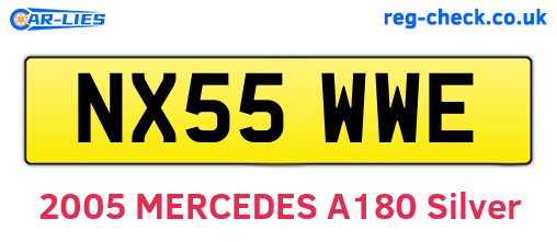 NX55WWE are the vehicle registration plates.