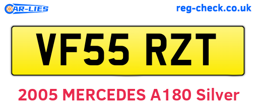 VF55RZT are the vehicle registration plates.