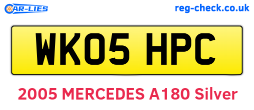 WK05HPC are the vehicle registration plates.