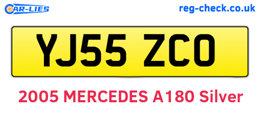 YJ55ZCO are the vehicle registration plates.