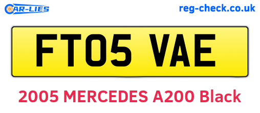 FT05VAE are the vehicle registration plates.