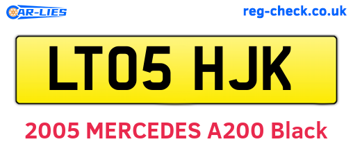 LT05HJK are the vehicle registration plates.