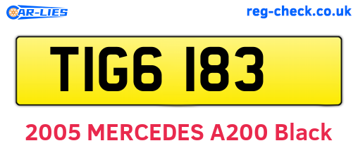 TIG6183 are the vehicle registration plates.