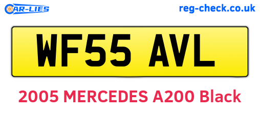WF55AVL are the vehicle registration plates.