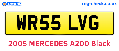 WR55LVG are the vehicle registration plates.