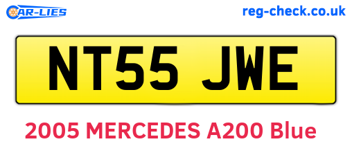 NT55JWE are the vehicle registration plates.