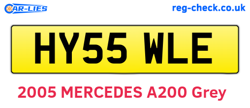 HY55WLE are the vehicle registration plates.