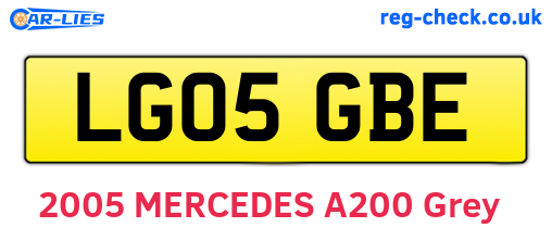 LG05GBE are the vehicle registration plates.