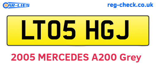 LT05HGJ are the vehicle registration plates.