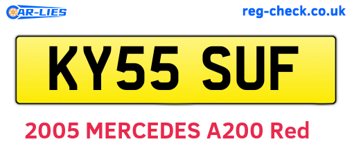 KY55SUF are the vehicle registration plates.