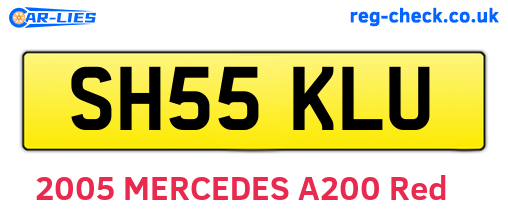 SH55KLU are the vehicle registration plates.