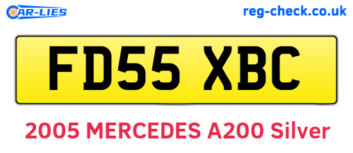 FD55XBC are the vehicle registration plates.