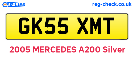 GK55XMT are the vehicle registration plates.