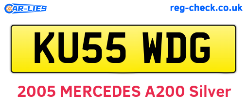 KU55WDG are the vehicle registration plates.