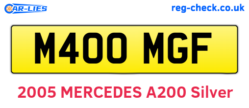 M400MGF are the vehicle registration plates.