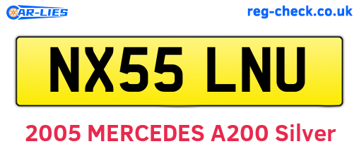 NX55LNU are the vehicle registration plates.