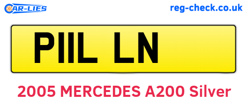 P11LLN are the vehicle registration plates.