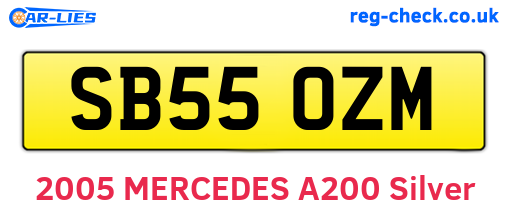 SB55OZM are the vehicle registration plates.