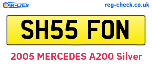 SH55FON are the vehicle registration plates.