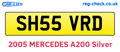 SH55VRD are the vehicle registration plates.