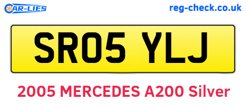 SR05YLJ are the vehicle registration plates.
