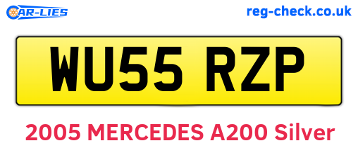 WU55RZP are the vehicle registration plates.