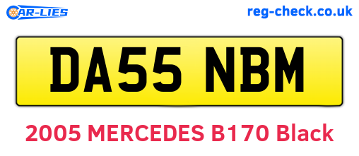 DA55NBM are the vehicle registration plates.