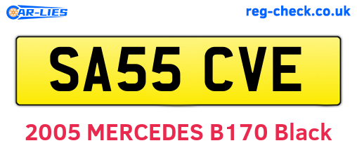 SA55CVE are the vehicle registration plates.