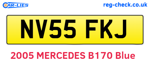 NV55FKJ are the vehicle registration plates.
