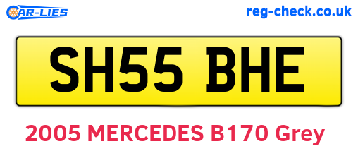 SH55BHE are the vehicle registration plates.