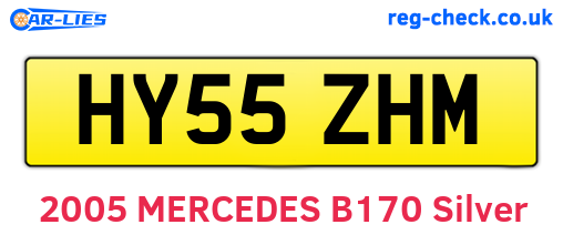 HY55ZHM are the vehicle registration plates.